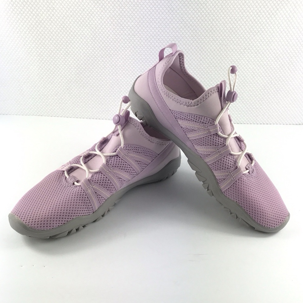 All in Motion Lavender & Gray Mesh Bungee Lace Sneakers